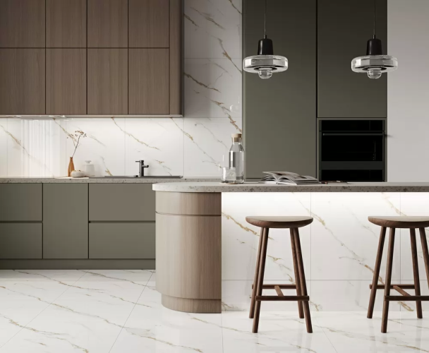 Керамогранит Ceradim х9999305645 Calacatta Sharp Gold Белый Полированный 60х120