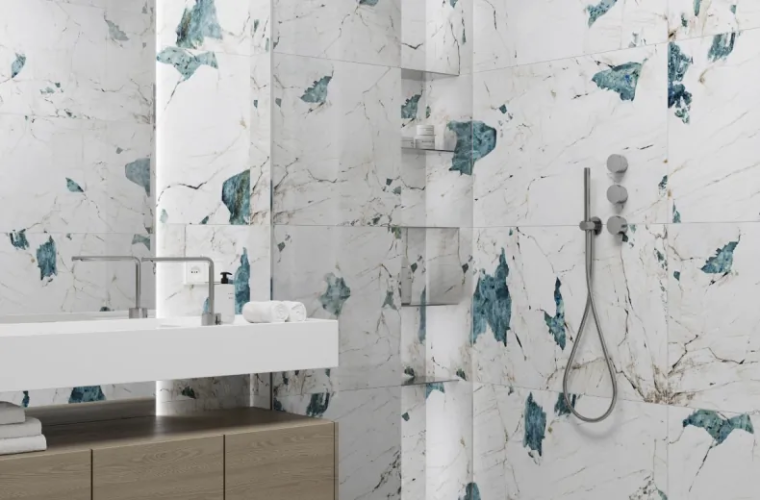 Керамогранит Laparet х9999312944 Crackstone Aqua бирюзовый лаппатированный шайн 60х120