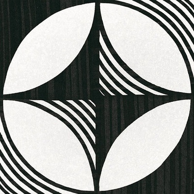 Плитка Equipe Caprice Deco 22123 Compass B&W 20x20