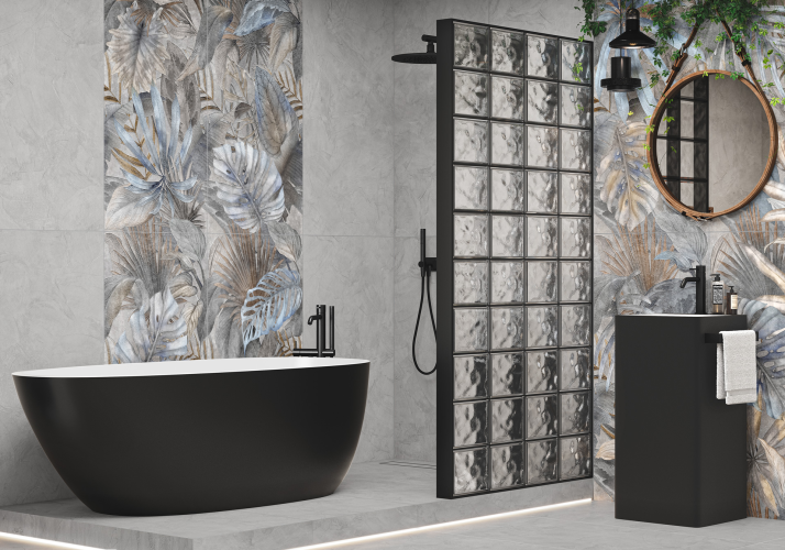 Керамогранит Delacora D120240G Bahamas Floristry Dark матовый 60x120