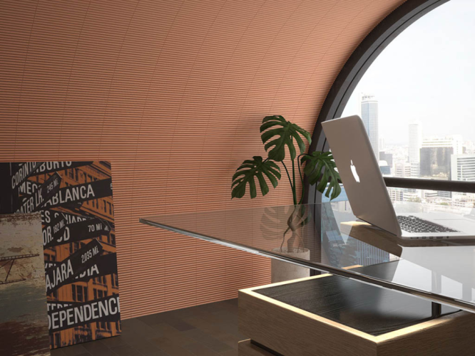 Плитка Equipe Costa Nova 28495 Onda Terra Glossy 5x20