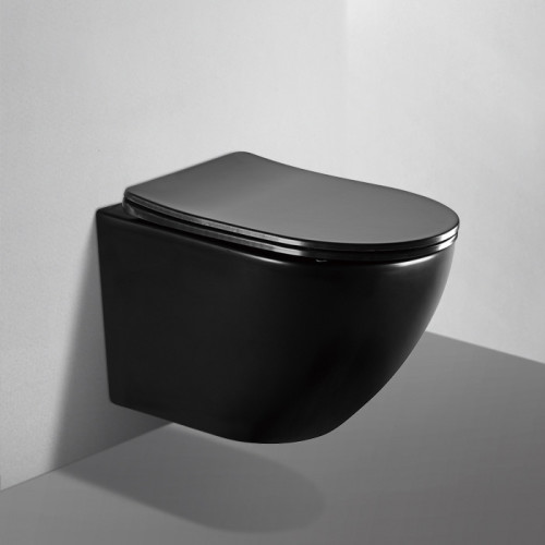 Унитаз ABBER Bequem AC1100MB подвесной черный матовый, безободковый