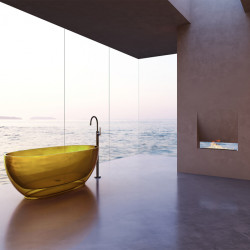 Прозрачная ванна ABBER Kristall AT9703Amber желтая