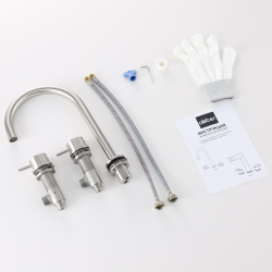 Смеситель ABBER Wasser Kreis 316 AF8108BST-M для раковины, сталь брашированная