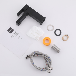 Смеситель ABBER Daheim AF8210B для раковины, черный матовый