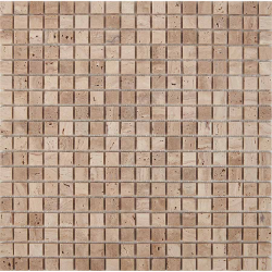 Мозаика Pixel Mosaic PIX 259 Travertine, чип 15х15 мм, сетка 305х305х4 мм, Матовая