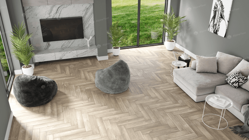 Кварцвиниловая плитка Alpine Floor Parquet Premium Дуб Натуральный Отбеленный ECO 19-5 MC