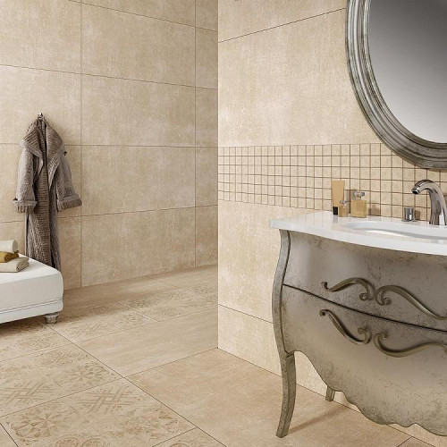 Керамогранит Idalgo Cement Light Beige / Цемент Светло-бежевый SR 60x120