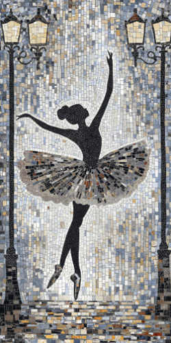 Керамогранит Декоративное панно MDetails Ballet Dancer (набор из 4шт. 60x120) 120x240