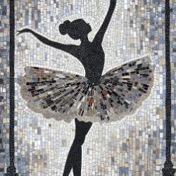 Керамогранит Декоративное панно MDetails Ballet Dancer (набор из 4шт. 60x120) 120x240