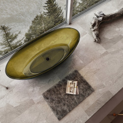 Прозрачная ванна ABBER Kristall AT9702Vesuvian оливковая