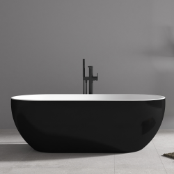 Акриловая ванна ABBER AB9241MB черная матовая
