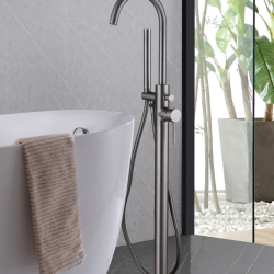 Смеситель ABBER Wasser Kreis AF8115NG напольный для ванны, никель