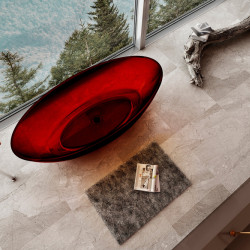 Прозрачная ванна ABBER Kristall AT9702Rubin красная