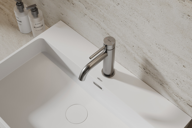 Смеситель ABBER Wasser Kreis 316 AF8110BGG для раковины, оружейная сталь брашированная