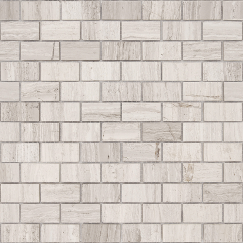 Мозаика LeeDo Ceramica Travertino Silver POL (23x48x7) 298х298, полированная глянцевая