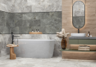 Керамогранит Delacora D30008M Stoncrete Gray матовый карвинг 30x60