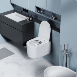 Унитаз ABBER Ultra AC1302 подвесной белый с ультратонким ободком