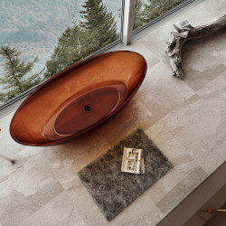 Прозрачная ванна ABBER Kristall AT9702Opal коричневая