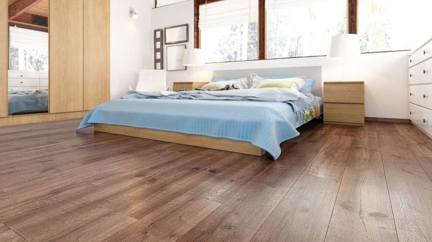 Кварцевый ламинат SPC Fargo Comfort Дуб Южная Ночь 81996-6