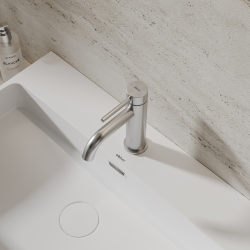 Смеситель ABBER Wasser Kreis 316 AF8110BST для раковины, сталь брашированная