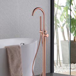 Смеситель ABBER Wasser Kreis AF8115RG напольный для ванны, розовое золото