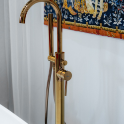 Смеситель ABBER Wasser Kreis AF8115RG напольный для ванны, розовое золото