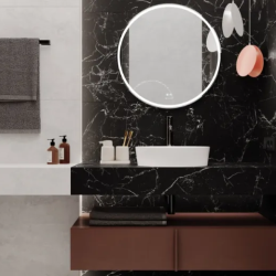 Керамогранит Laparet LP6012G0121R Intense Nero чёрный матовый карвинг 59,5х119,1