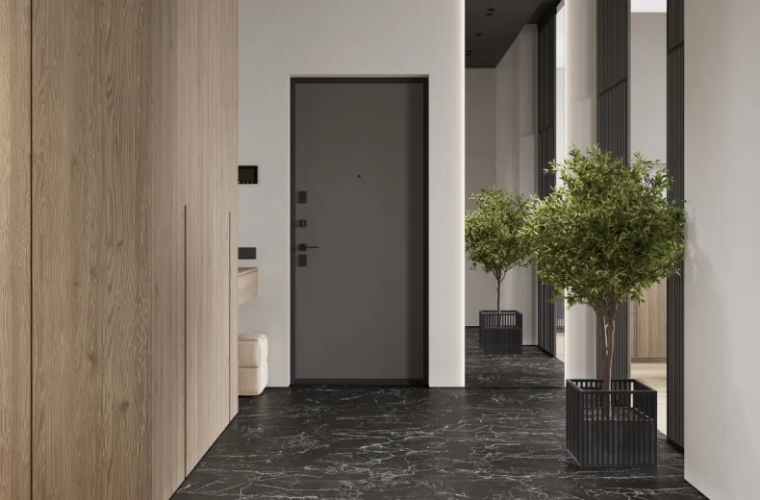 Керамогранит Laparet LP6012G0121R Intense Nero чёрный матовый карвинг 59,5х119,1