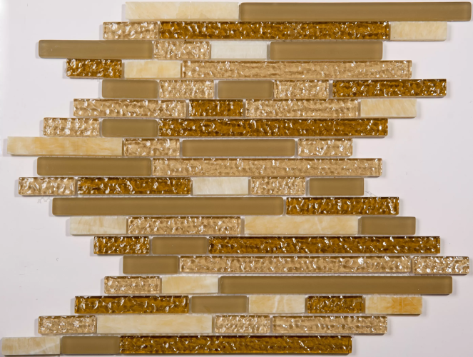 Мозаика NSmosaic CWB-8002 камень стекло 298х305, глянцевая