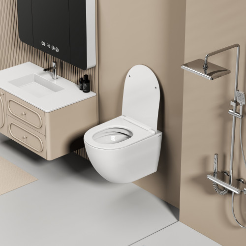 Унитаз ABBER Ultra AC1301 подвесной белый с ультратонким ободком