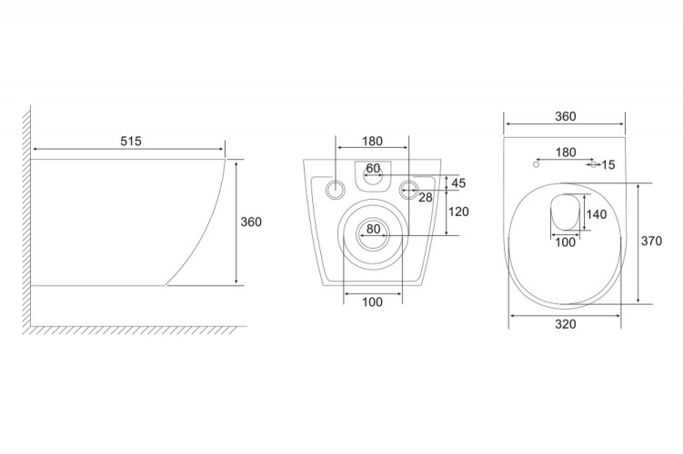 Унитаз ABBER Ultra AC1301 подвесной белый с ультратонким ободком