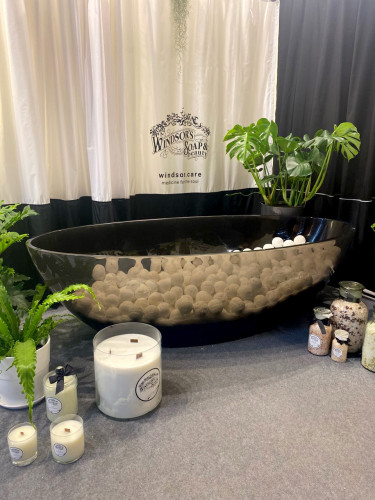 Прозрачная ванна ABBER Kristall AT9702Onyx черная