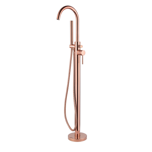 Смеситель ABBER Wasser Kreis AF8115RGN напольный для ванны, розовое золото