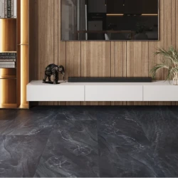 Кварцвиниловая плитка Vinilam CERAMO VINILAM Glue Неаполитанский Черный 91910