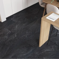Кварцвиниловая плитка Vinilam CERAMO VINILAM Glue Неаполитанский Черный 91910