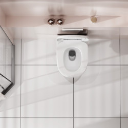 Унитаз ABBER Rechteck AC1218 подвесной белый, безободковый, смыв торнадо и струйный смыв