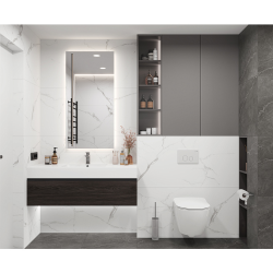 Керамогранит Laparet Марс Грей белый матовый карвинг 60x120