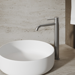 Смеситель ABBER Wasser Kreis 316 AF8111BGG-L для накладной раковины, оружейная сталь брашированная