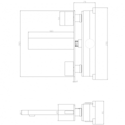 Смеситель ABBER Daheim AF82122G для раковины скрытого монтажа, матовое золото