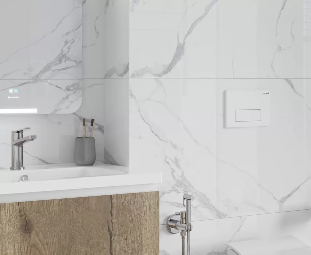 Керамогранит Ceradim х9999304480 Calacatta Splendid Silver Белый Полированный 60х60