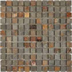 Мозаика Pixel Mosaic PIX 299 Slate Rusty , чип 23х23 мм, сетка 305х305 мм
