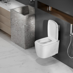 Унитаз ABBER Rechteck AC1217 подвесной белый, безободковый, смыв торнадо