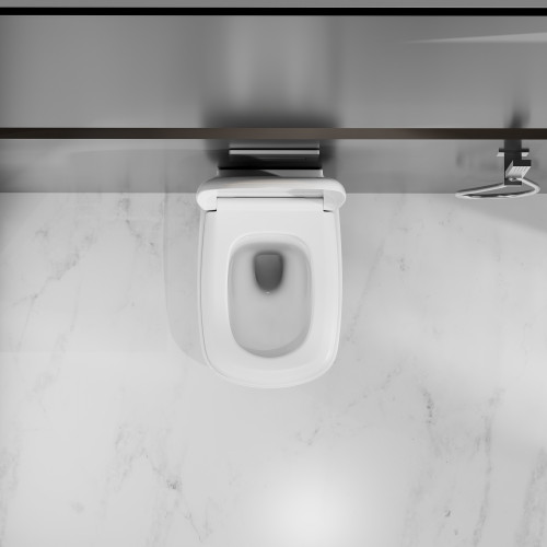 Унитаз ABBER Rechteck AC1217 подвесной белый, безободковый, смыв торнадо