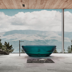 Прозрачная ванна ABBER Kristall AT9702Aquamarin бирюзовая