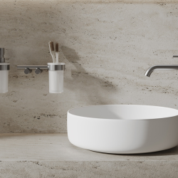 Смеситель ABBER Wasser Kreis 316 AF8111BST-L для накладной раковины, сталь брашированная