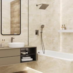 Керамогранит Laparet LP6012G0091R Polaris Beige бежевый матовый карвинг 59,5х119,1