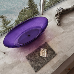Прозрачная ванна ABBER Kristall AT9702Amethyst фиолетовая