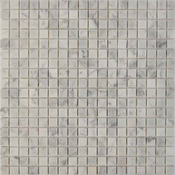 Мозаика Pixel Mosaic PIX 241 Bianco carrara, чип 15x15 мм, сетка 305х305x4 мм, Полированная    