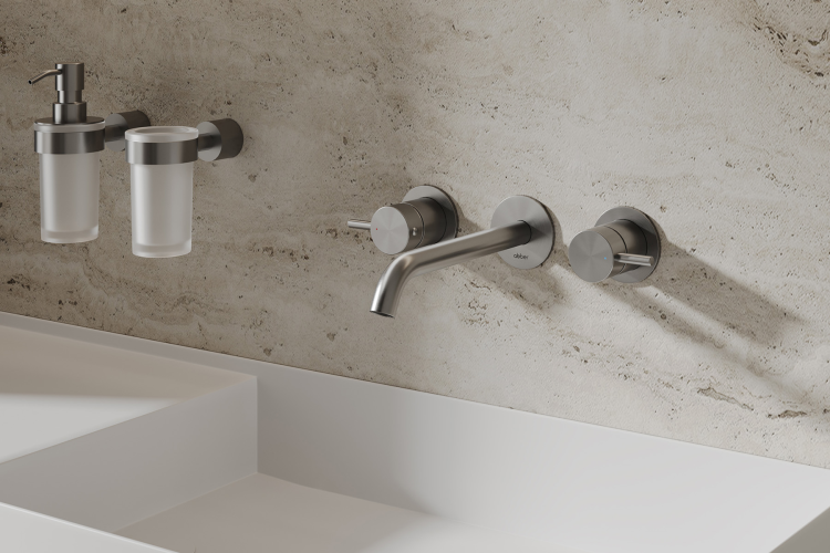 Смеситель ABBER Wasser Kreis 316 AF81123BGG-L для раковины скрытого монтажа, оружейная сталь брашированная